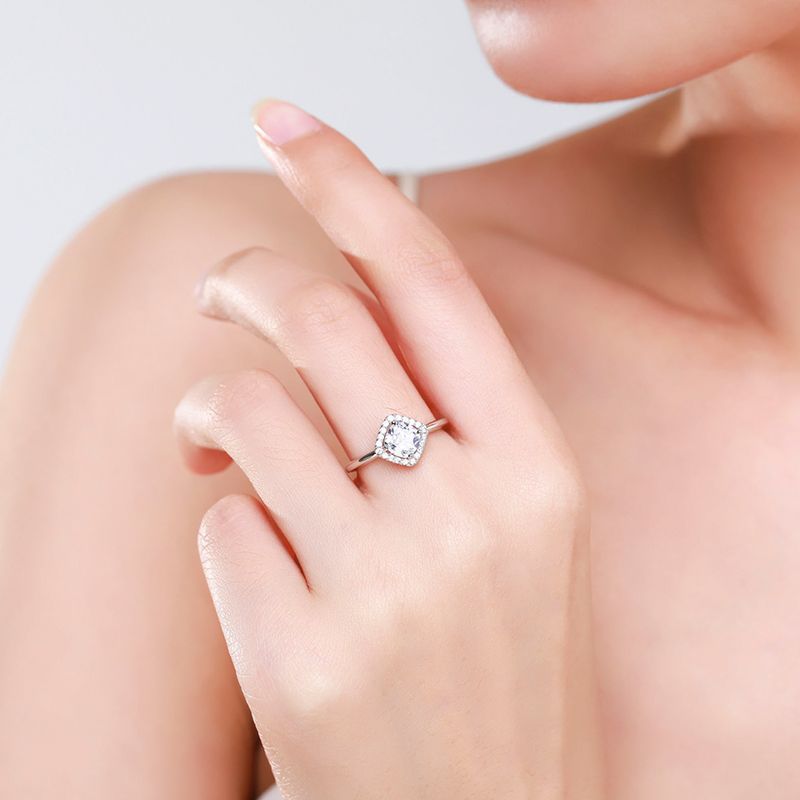 The Radiant Halo Moissanite Diamond Ring - Imperiss